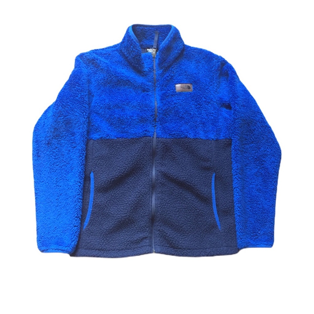 Navy Blue/ Royal Blue The North Face Zip Up Fleece